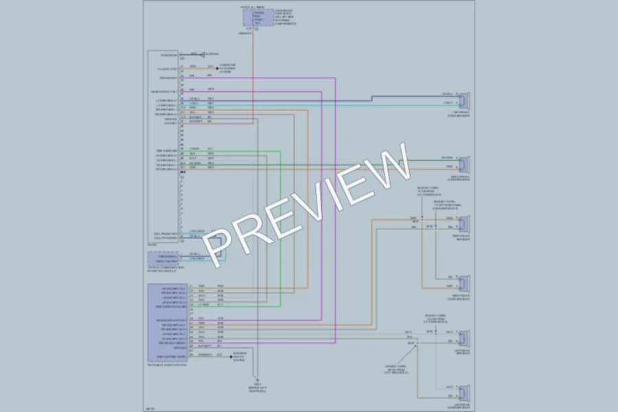 2005 Chevrolet G2500 Radio wiring diagram preview with protected circuit layout