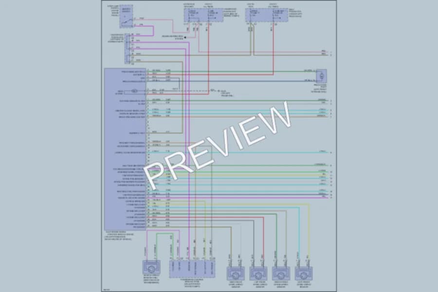 2005 Chevrolet G3500 Anti Lock Brakes wiring diagram preview with protected circuit layout