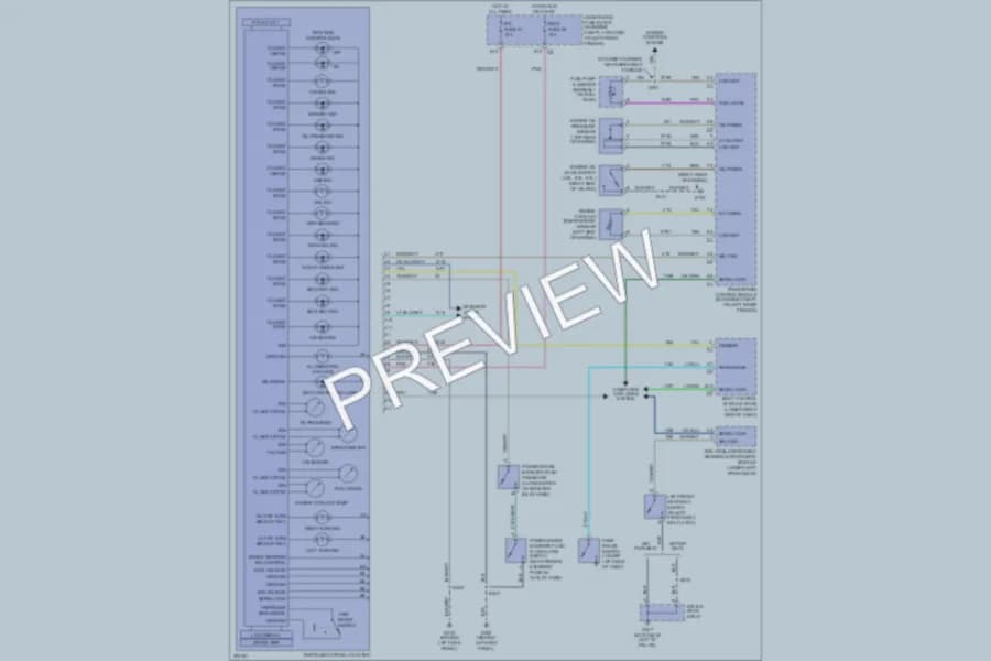 2005 Chevrolet G3500 Instrument Cluster wiring diagram preview with protected circuit layout