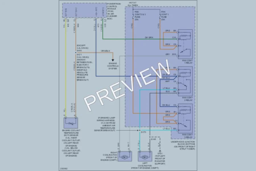 2005 Chevrolet Impala Cooling Fan wiring diagram preview