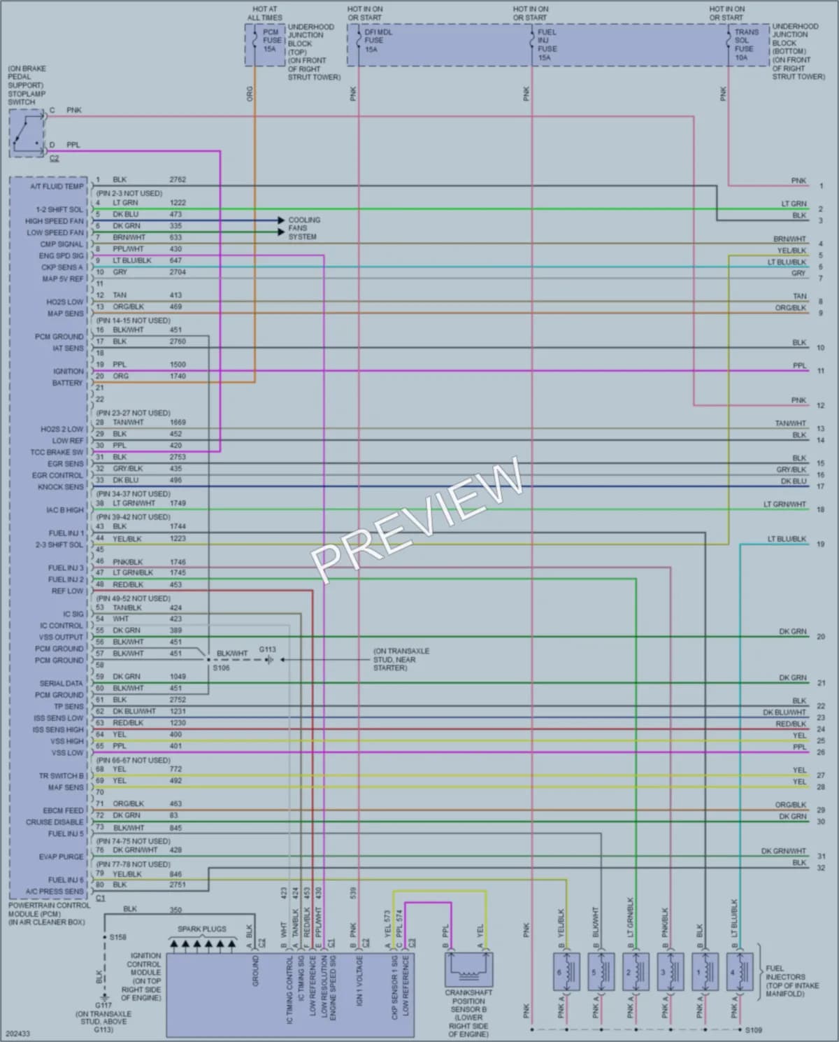 2005 Chevrolet Impala Engine Performance wiring diagram preview