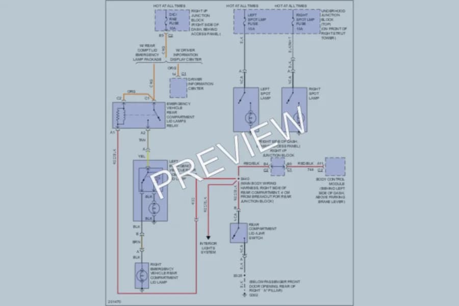 2005 Chevrolet Impala Exterior Lights wiring diagram preview