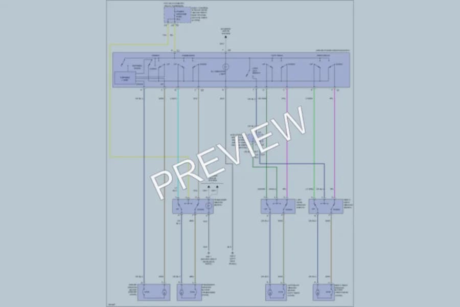 2005 Chevrolet MalibuMaxx Power Windows wiring diagram preview