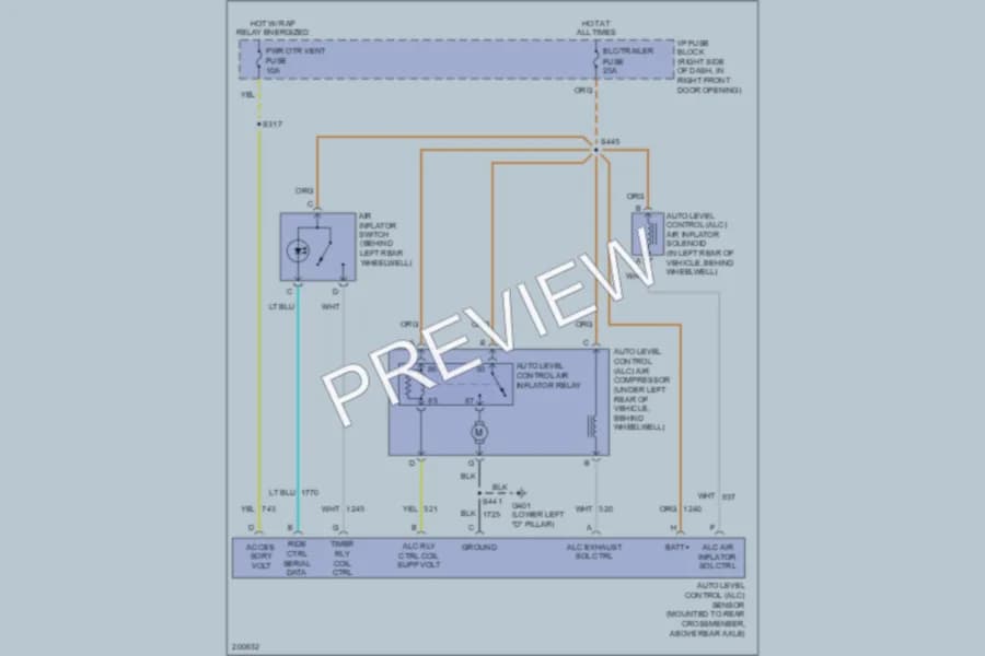 2005 Chevrolet Venture Electronic Suspension wiring diagram preview