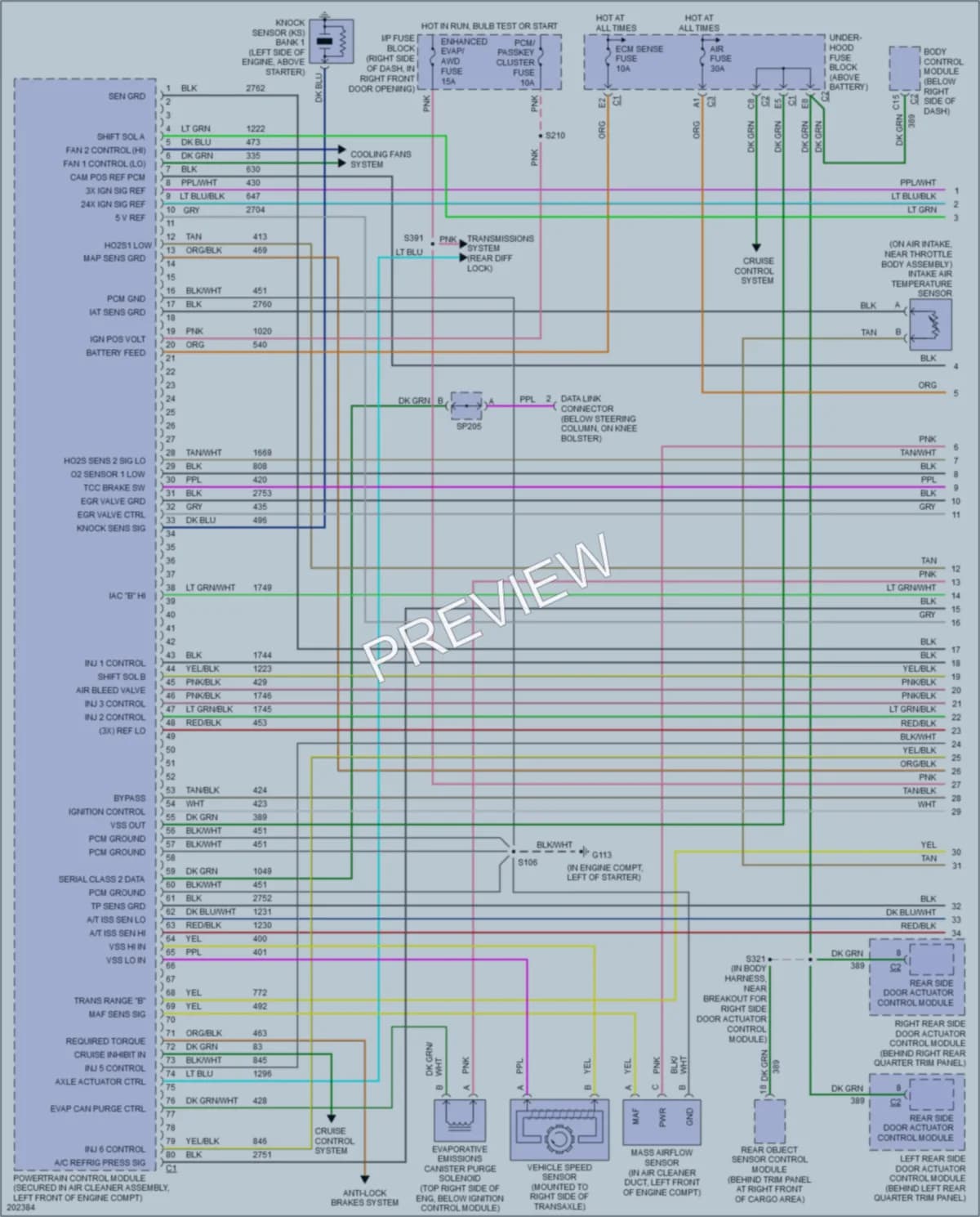 2005 Chevrolet Venture Engine Performance wiring diagram preview