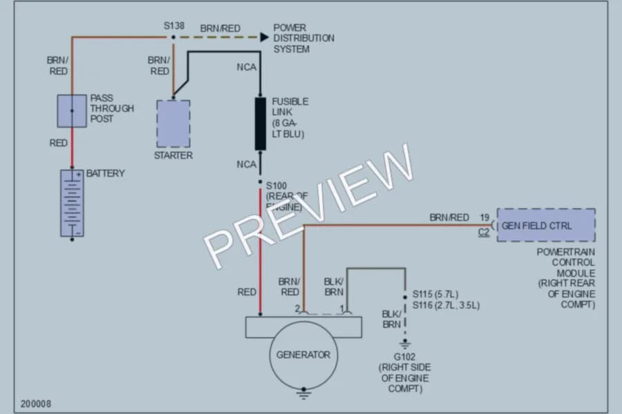 2005 Chrysler 300 Starting Charging wiring diagram preview
