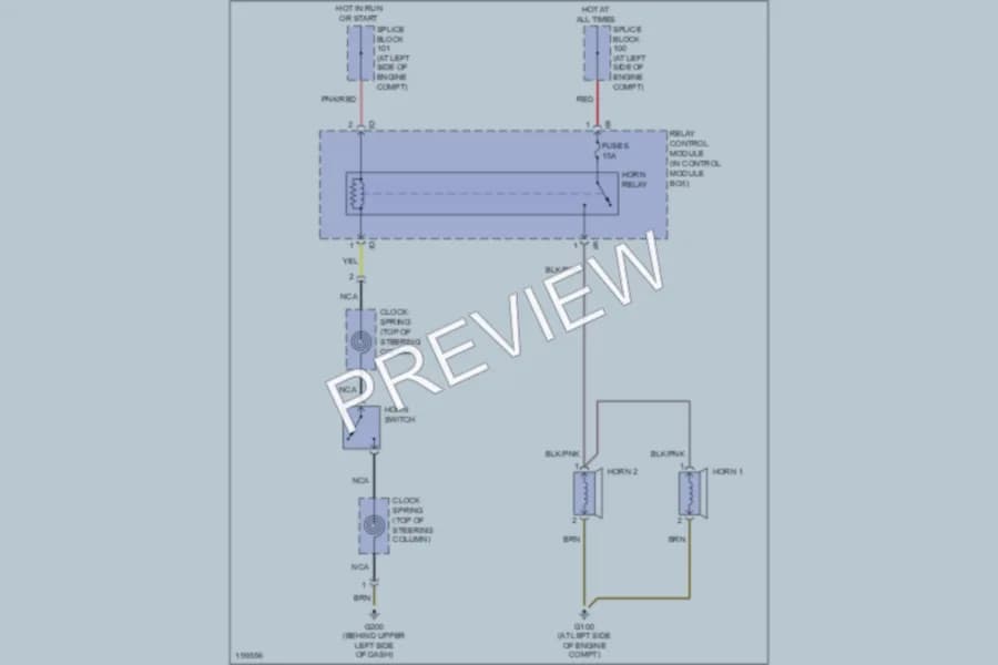 2005 Chrysler Crossfire Horn wiring diagram preview