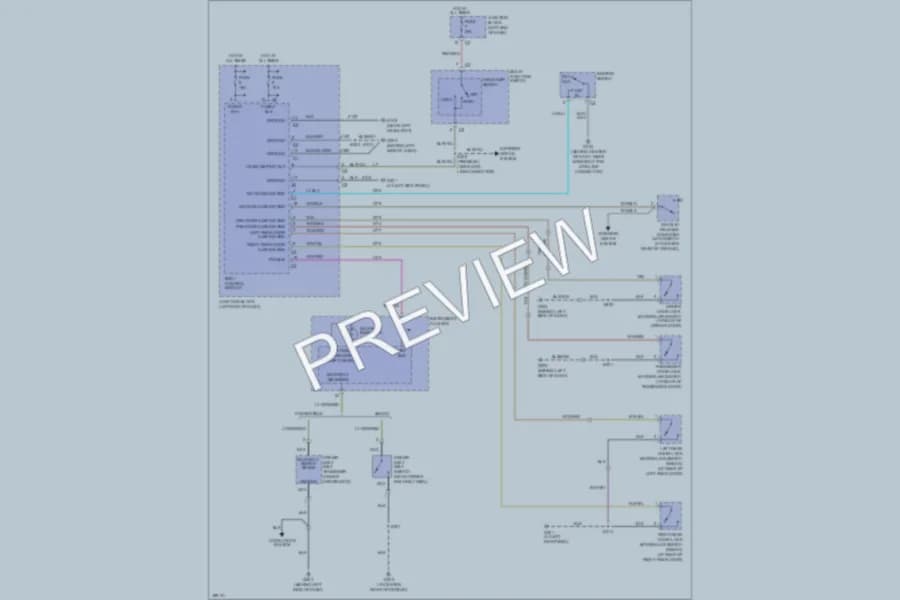 2005 Chrysler 2D Convertible Warning Systems wiring diagram preview with protected circuit layout