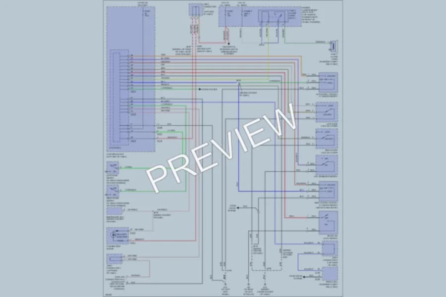 2005 Chrysler 2D Coupe Anti Theft wiring diagram preview with protected circuit layout