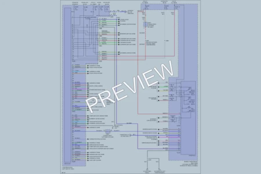 2005 Chrysler 2D Coupe Body Control Modules wiring diagram preview with protected circuit layout