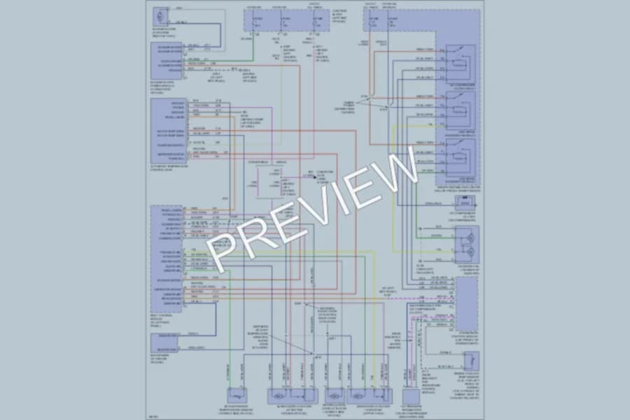 2005 Chrysler 4D Sedan Air Conditioning wiring diagram preview with protected circuit layout