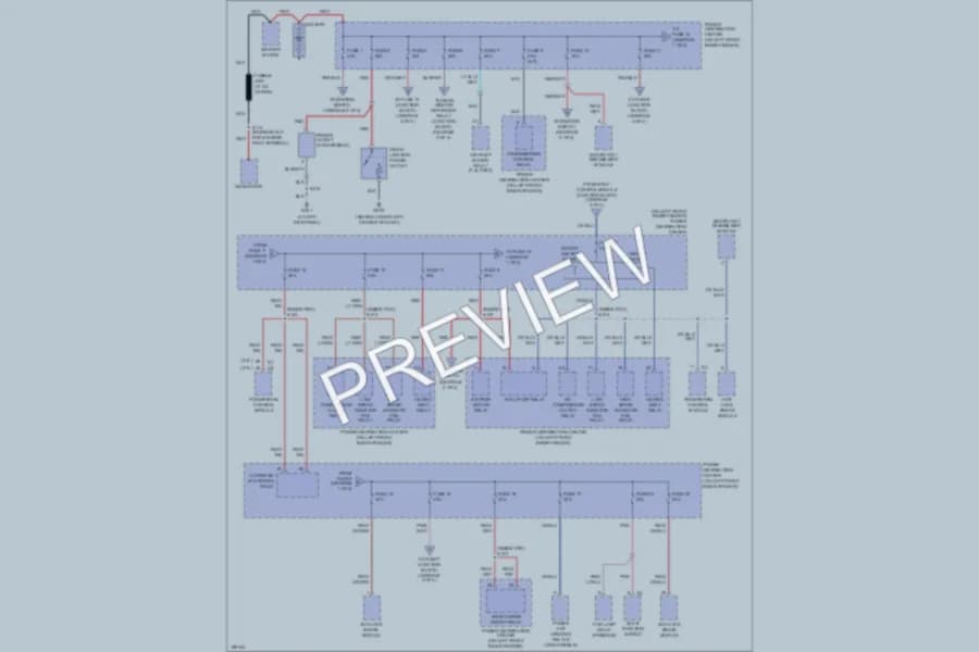 2005 Chrysler 4D Sedan Power Distribution wiring diagram preview with protected circuit layout