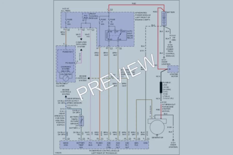 2005 Chrysler TownCountry Starting Charging wiring diagram preview