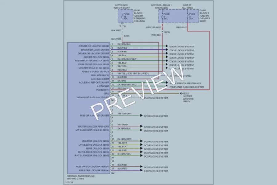 2005 Dodge 3500Sprinter Body Control Modules wiring diagram preview