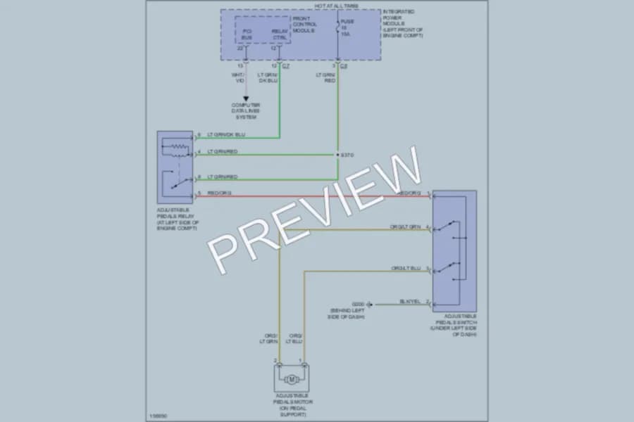 2005 Dodge Caravan Power Seats wiring diagram preview