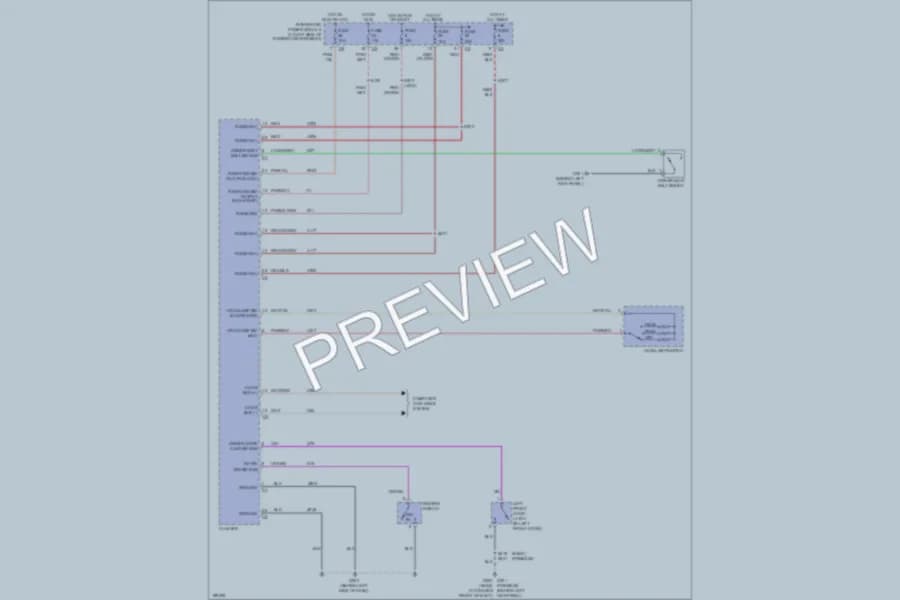 2005 Dodge Dakota Warning Systems wiring diagram preview