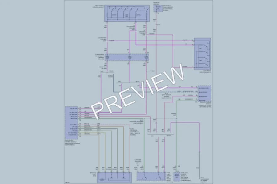 2005 Dodge R2500 Cruise Control wiring diagram preview with protected circuit layout