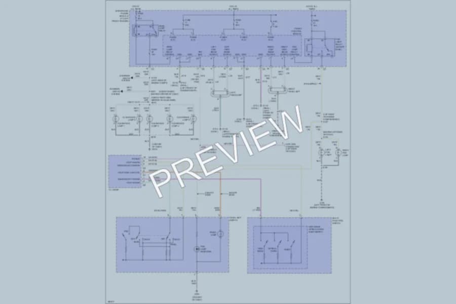 2005 Dodge R2500 Headlights wiring diagram preview with protected circuit layout
