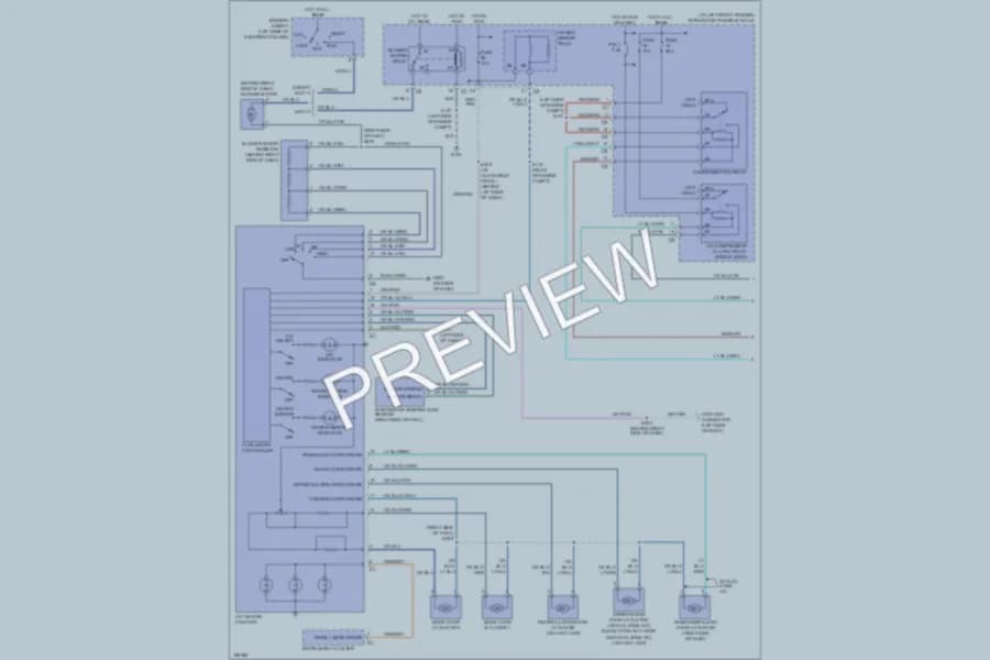 2005 Dodge R3500 Air Conditioning wiring diagram preview with protected circuit layout