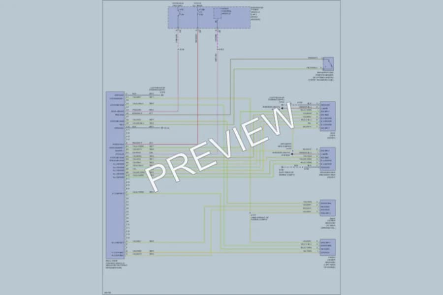 2005 Dodge R3500 Transmission wiring diagram preview with protected circuit layout