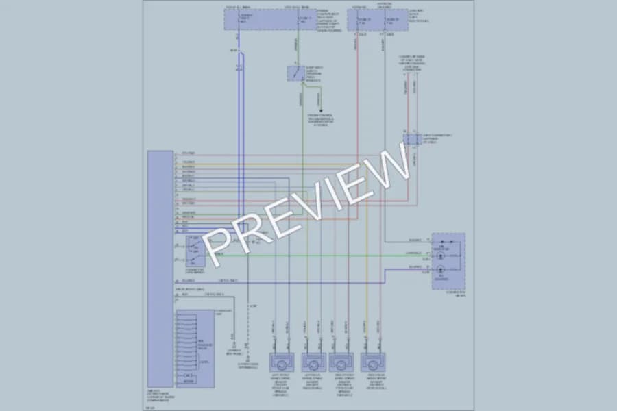 2005 Dodge 2D Coupe Anti Lock Brakes wiring diagram preview with protected circuit layout