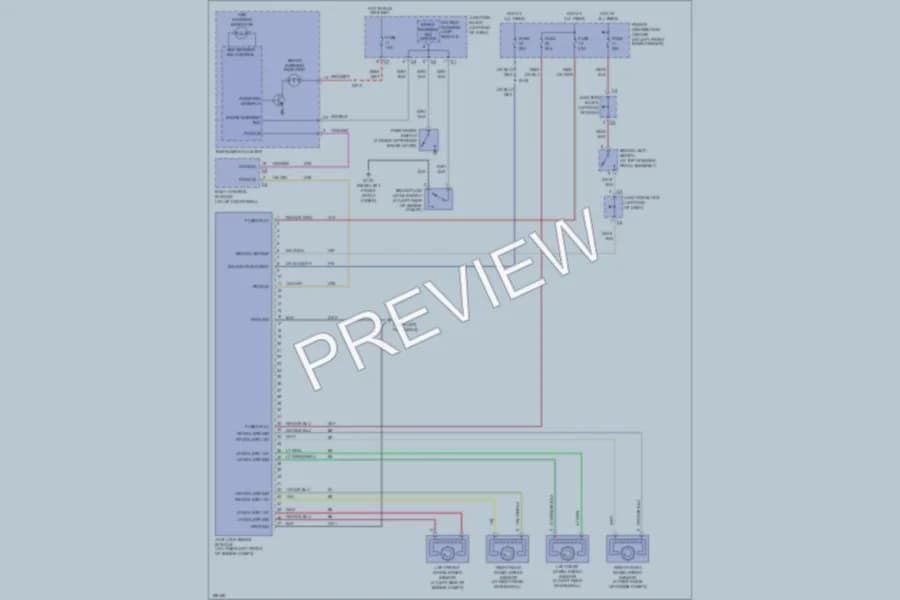 2005 Dodge 4D Sedan Anti Lock Brakes wiring diagram preview with protected circuit layout