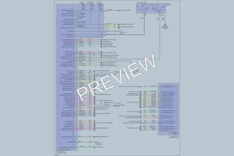 2005 Dodge 4D Sedan Body Control Modules wiring diagram preview with protected circuit layout