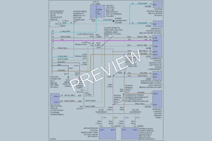 2005 Ford CrownVictoria Computer Data Lines wiring diagram preview