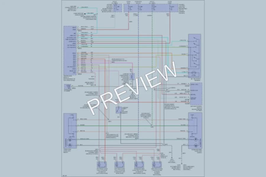 2005 Ford CrownVictoria Power Door Locks wiring diagram preview