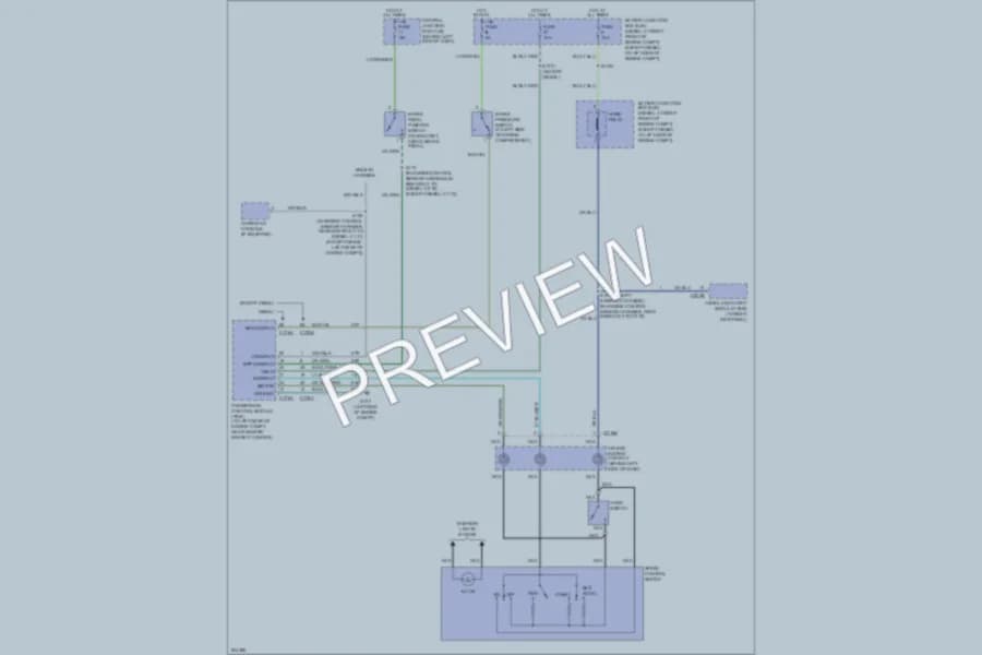 2005 Ford E250 Cruise Control wiring diagram preview with protected circuit layout