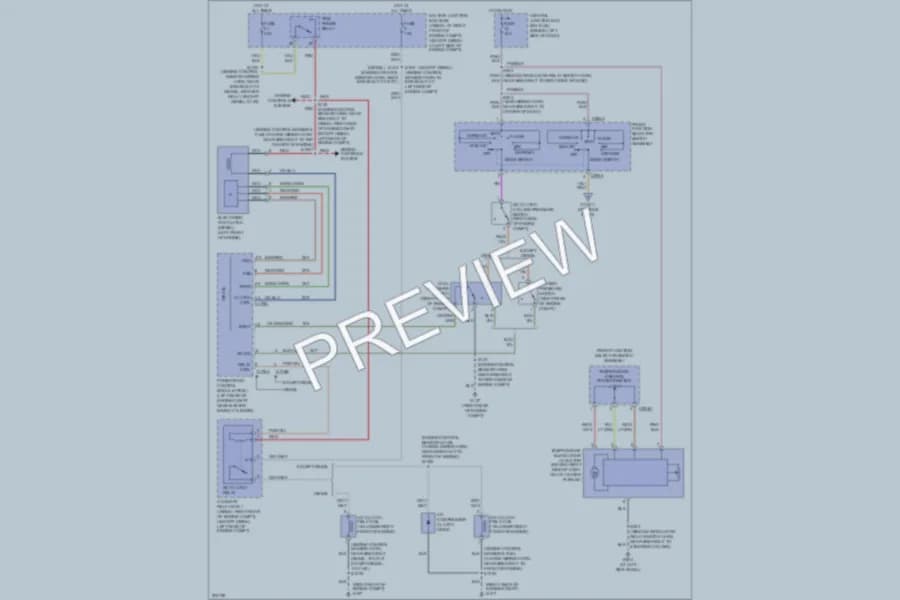 2005 Ford E350 Super Duty Air Conditioning wiring diagram preview with protected circuit layout