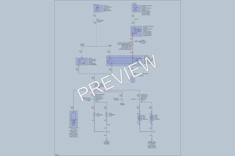 2005 Ford E350 Super Duty Exterior Lights wiring diagram preview with protected circuit layout