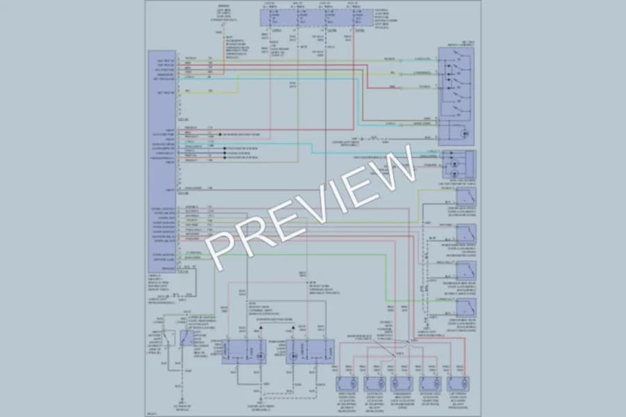 2005 Ford Excursion Power Door Locks wiring diagram preview