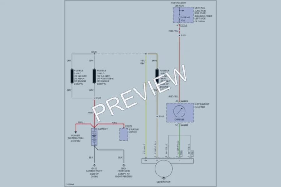 2005 Ford Excursion Starting Charging wiring diagram preview