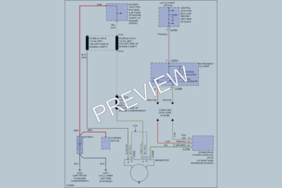 2005 Ford Explorer Starting Charging wiring diagram preview