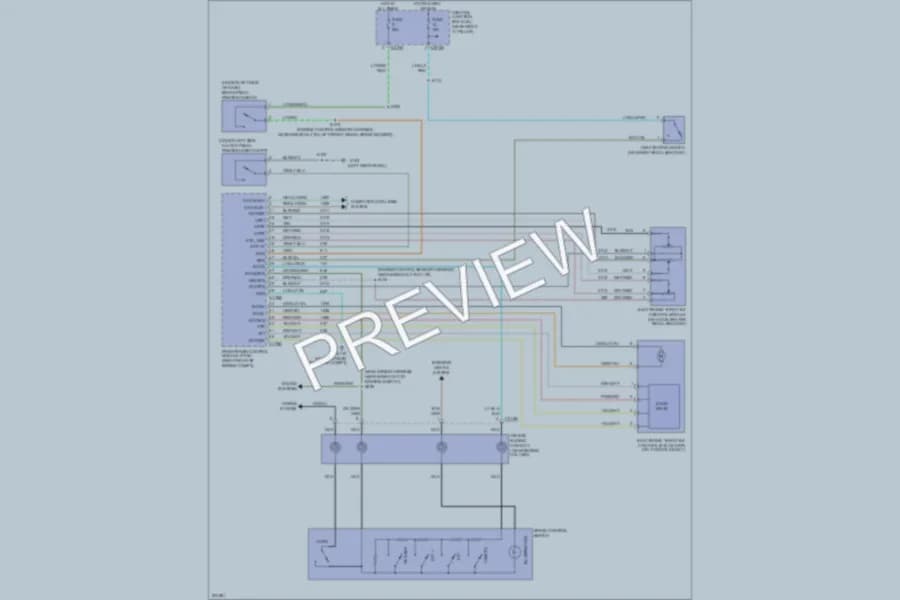 2005 Ford F150 Cruise Control wiring diagram preview with protected circuit layout