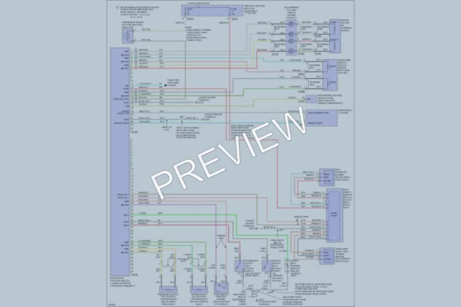 2005 Ford F150 Supplemental Restraints wiring diagram preview with protected circuit layout