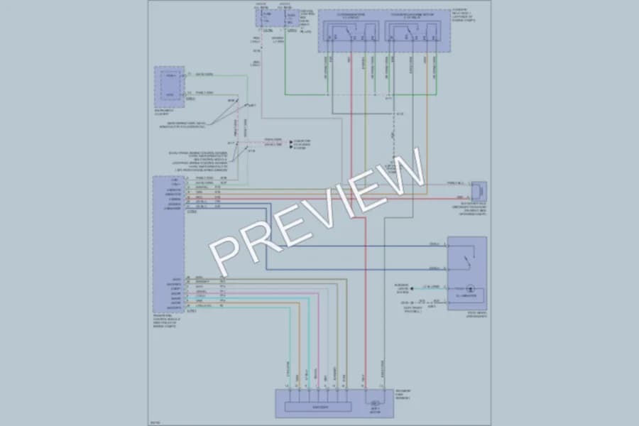 2005 Ford F150 Transmission wiring diagram preview with protected circuit layout