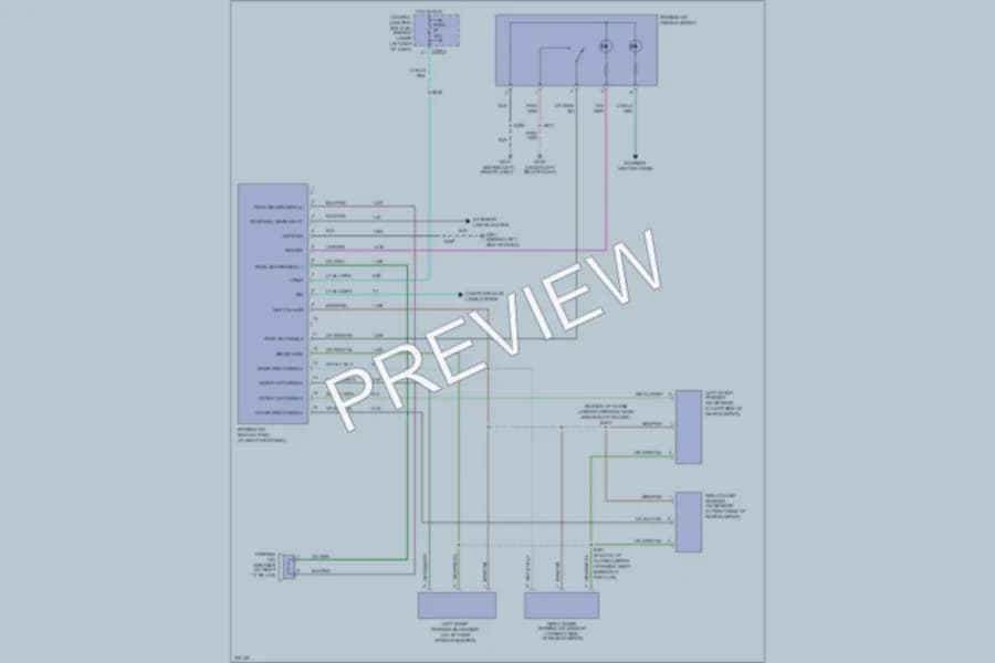2005 Ford F250 Super Duty Navigation wiring diagram preview with protected circuit layout