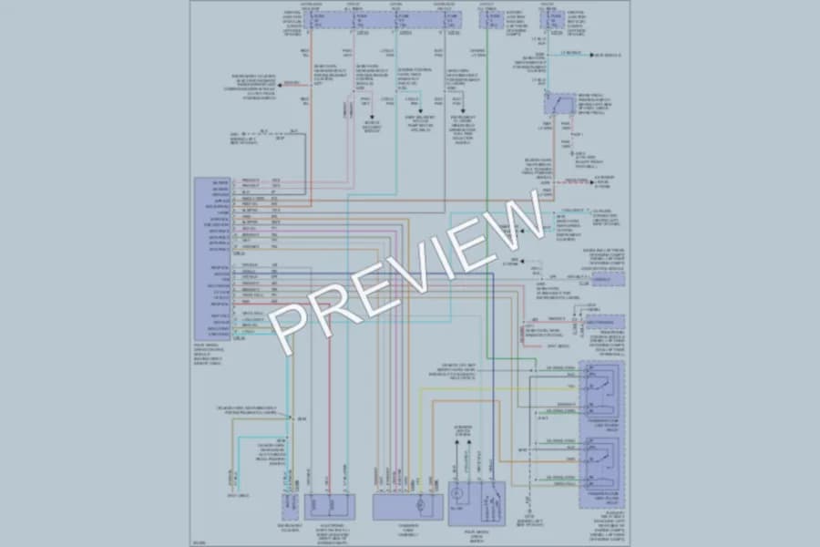 2005 Ford F250 Super Duty Transmission wiring diagram preview with protected circuit layout