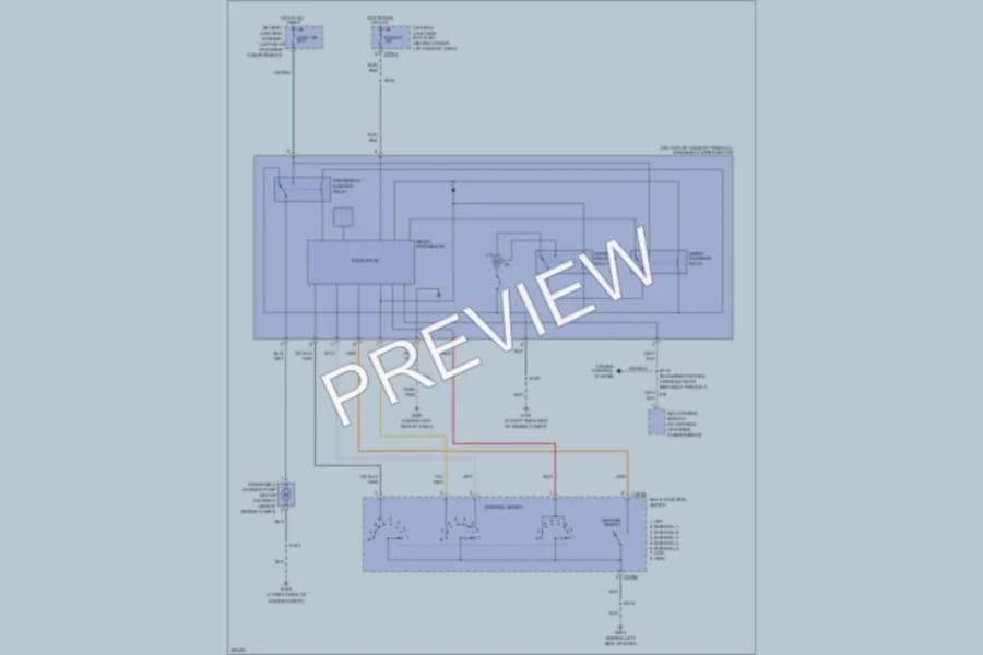 2005 Ford F250 Super Duty Wiper Washer wiring diagram preview with protected circuit layout