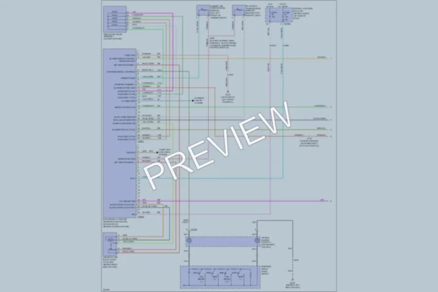 2005 Ford F350 Super Duty Air Conditioning wiring diagram preview with protected circuit layout