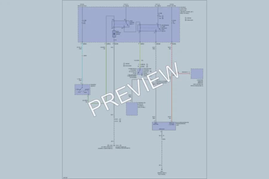 2005 Ford F350 Super Duty Power Mirrors wiring diagram preview with protected circuit layout