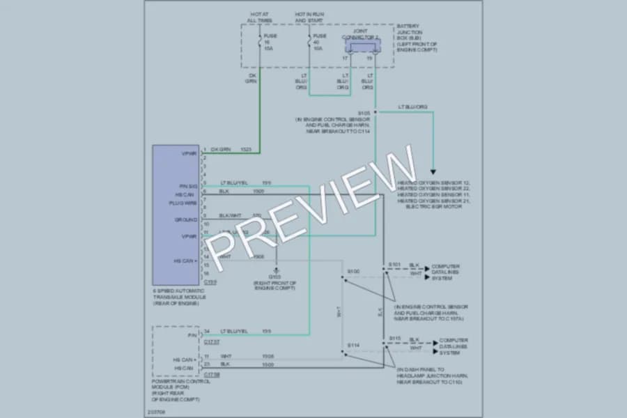 2005 Ford FiveHundred Transmission wiring diagram preview