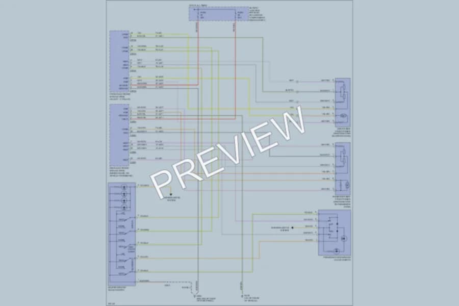 2005 Ford Thunderbird Power Windows wiring diagram preview