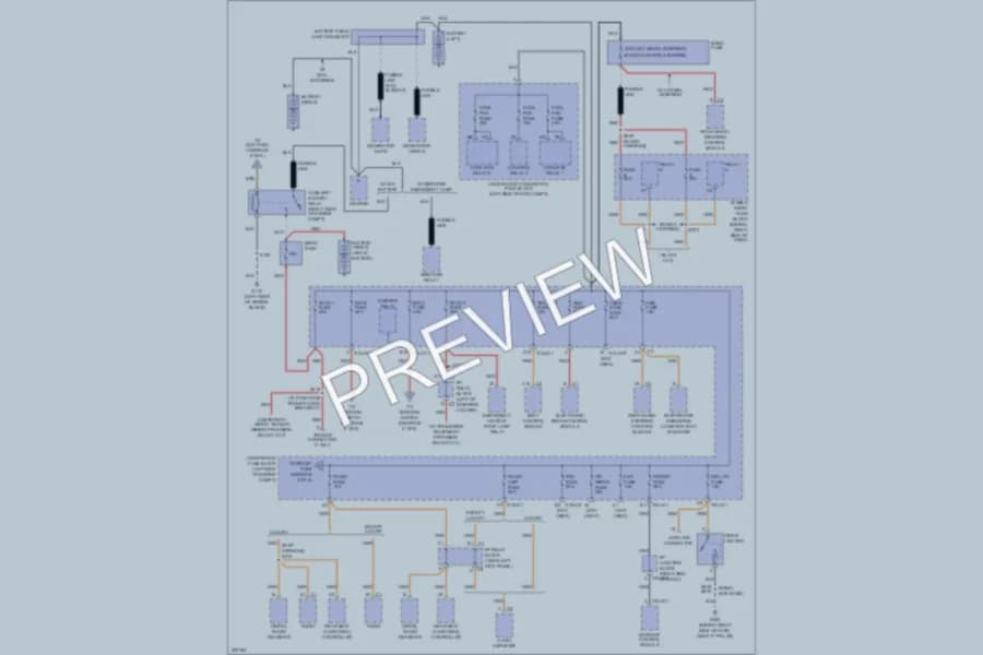 2005 GMC 1500 Hd Power Distribution wiring diagram preview with protected circuit layout