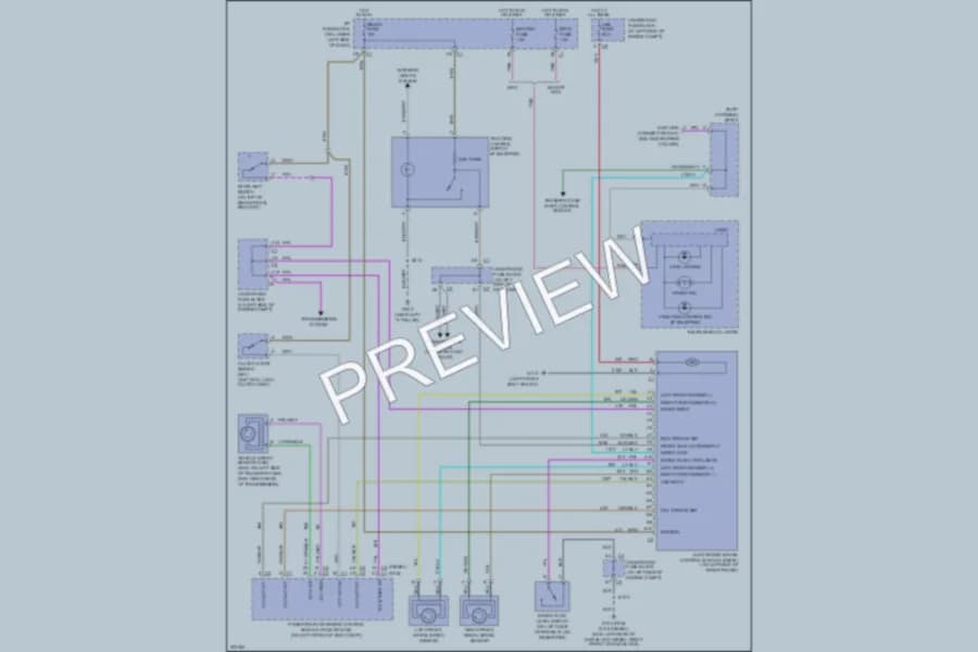 2005 GMC 3500 Anti Lock Brakes wiring diagram preview with protected circuit layout