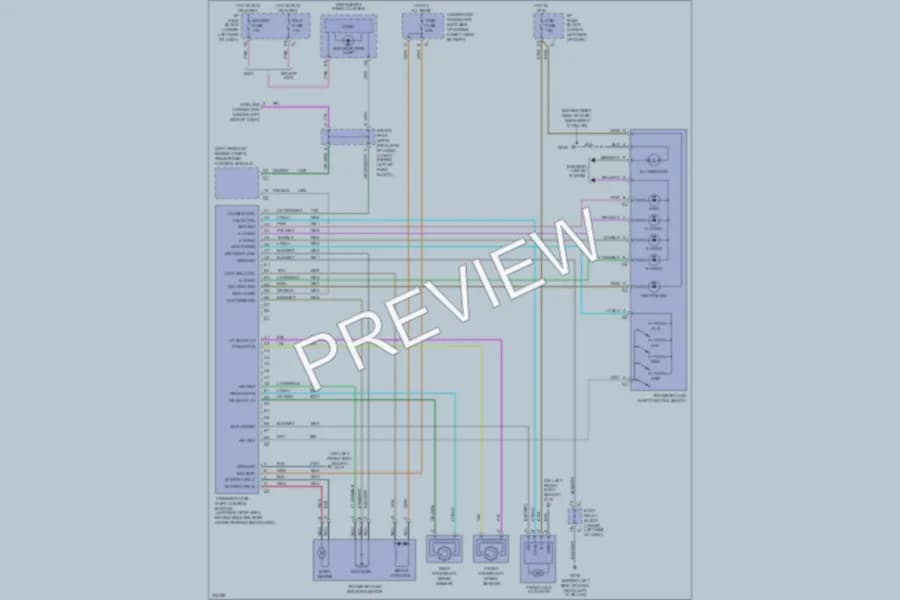 2005 GMC 3500 Transmission wiring diagram preview with protected circuit layout
