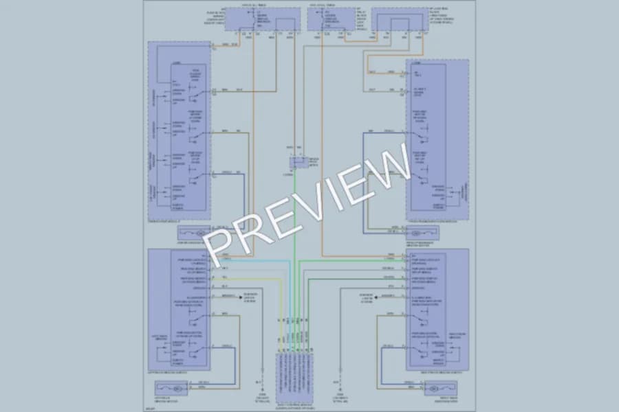 2005 GMC C1500YukonXL Power Windows wiring diagram preview