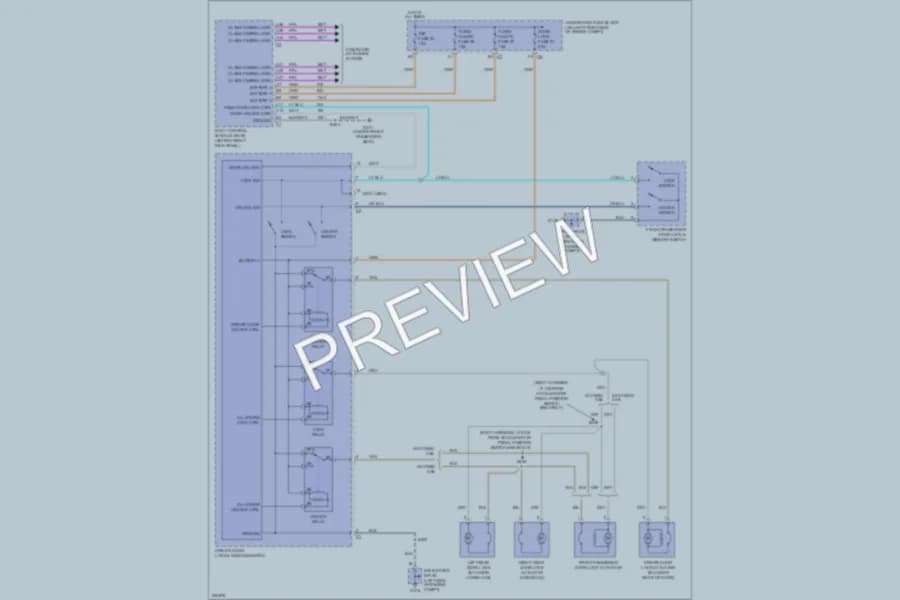 2005 GMC Canyon Power Door Locks wiring diagram preview